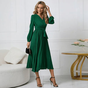 Vestido Elegante con Diseño Envolvente