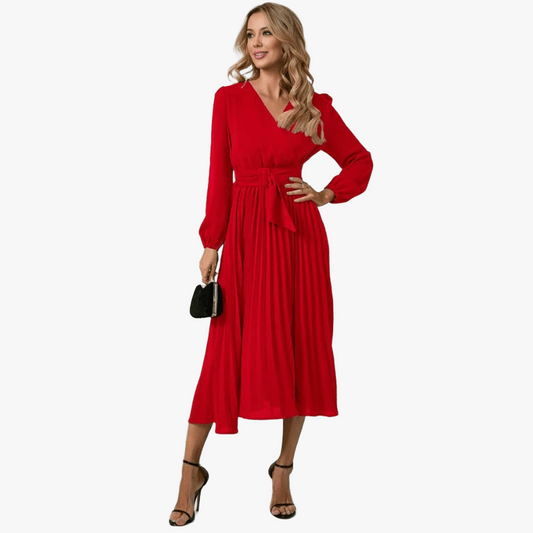 Vestido Elegante con Diseño Envolvente