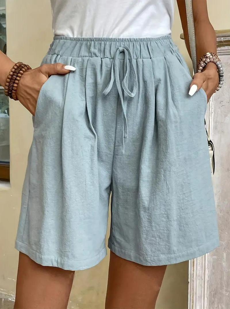 Shorts fluidos de talle alto