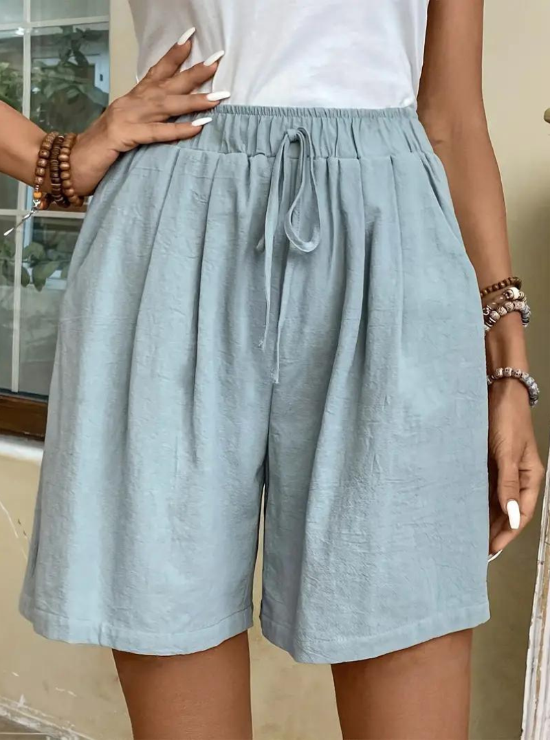 Shorts fluidos de talle alto