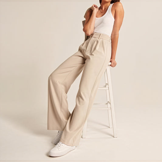 Pantalones Anchos de Cintura Alta