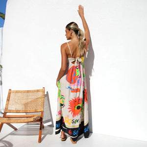 Vestido Bohemia Estampado Artístico