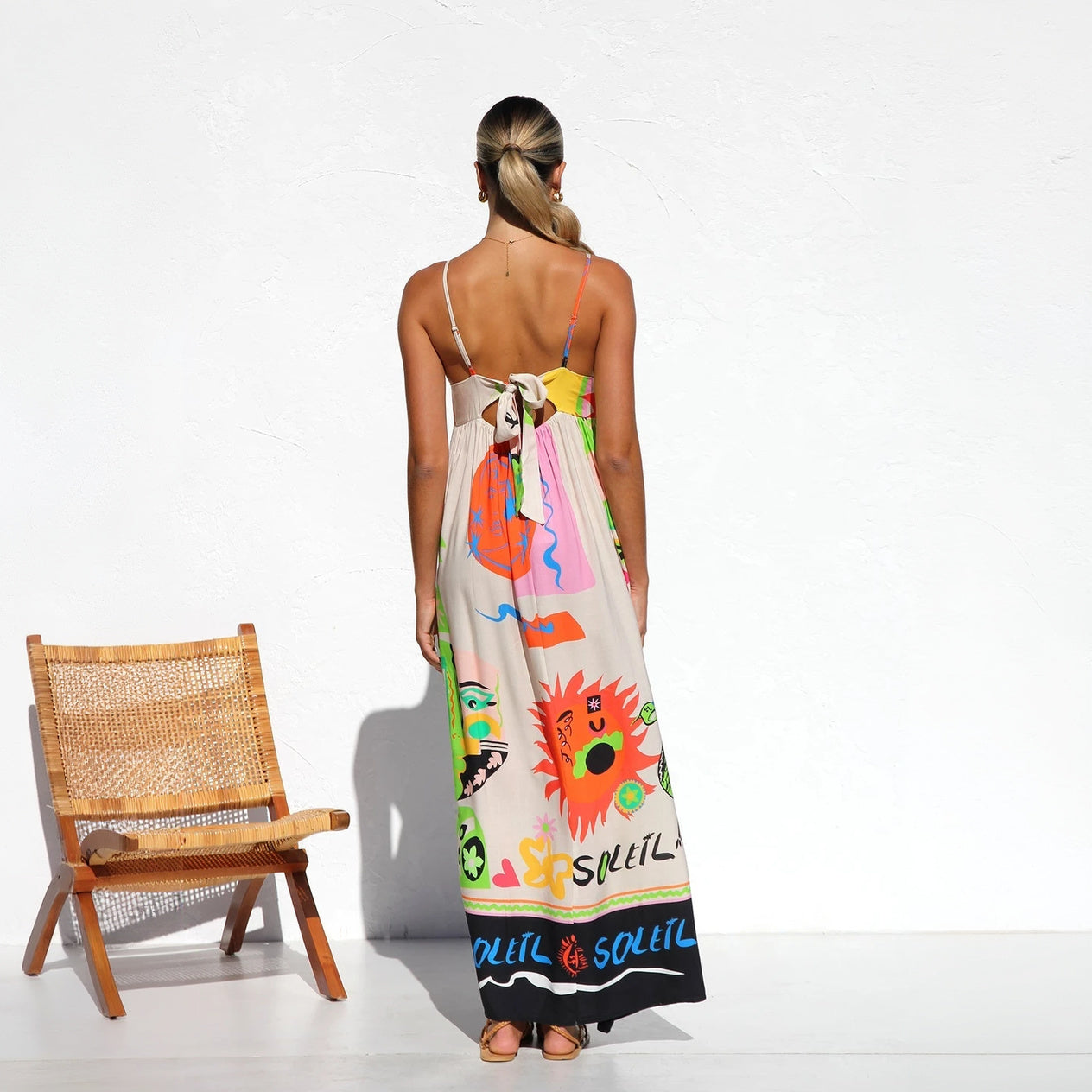 Vestido Bohemia Estampado Artístico