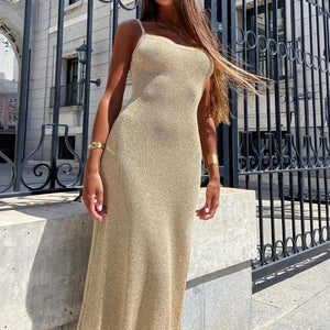 Vestido Largo Tejido Ligero - Elegancia Sutil