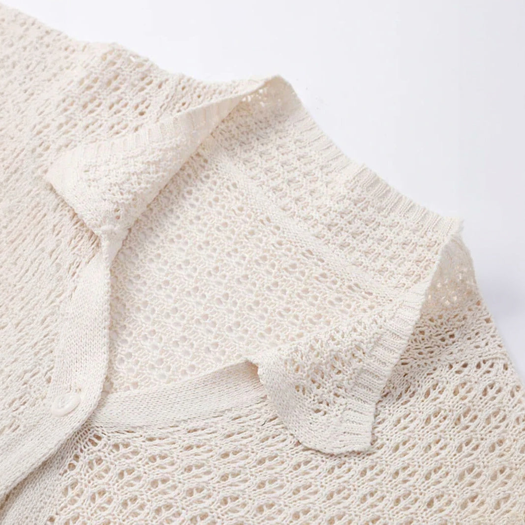 Conjunto Chic: Top Corto y Falda Larga