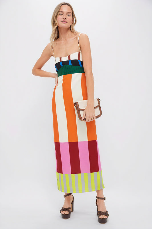 Vestido Maxi Rayas Vibrantes