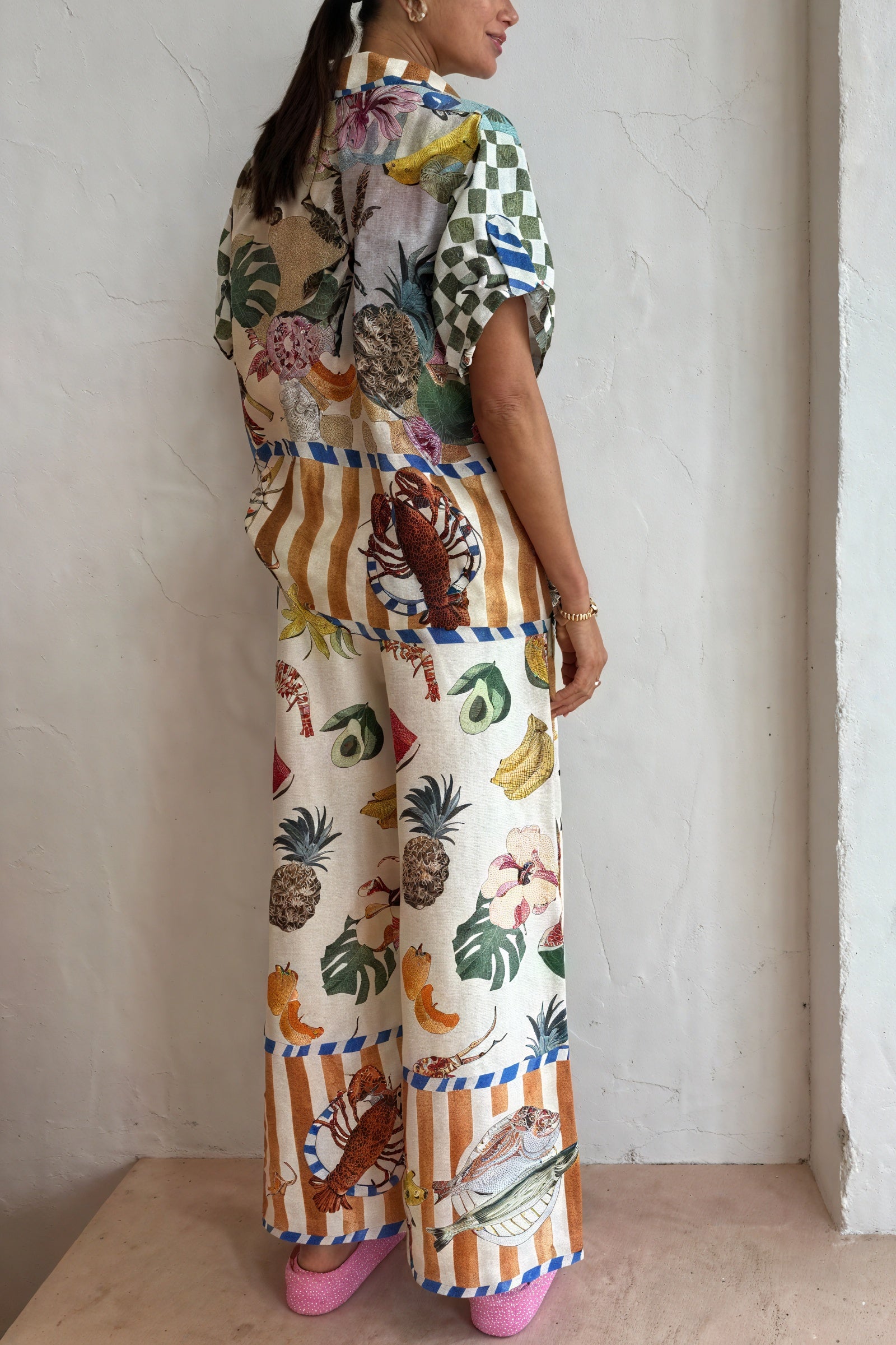 Conjunto Tropical Estampado Frutas