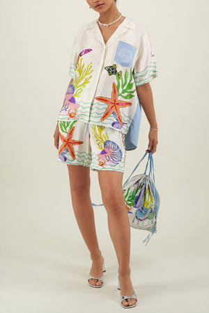 Camisa Estampada Vida Marina - Vela Official