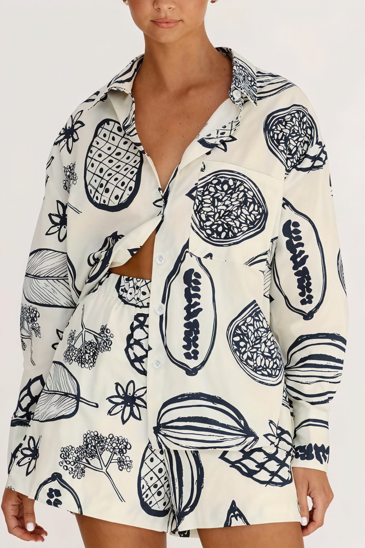 Conjunto de Dormir Estampado Botánico
