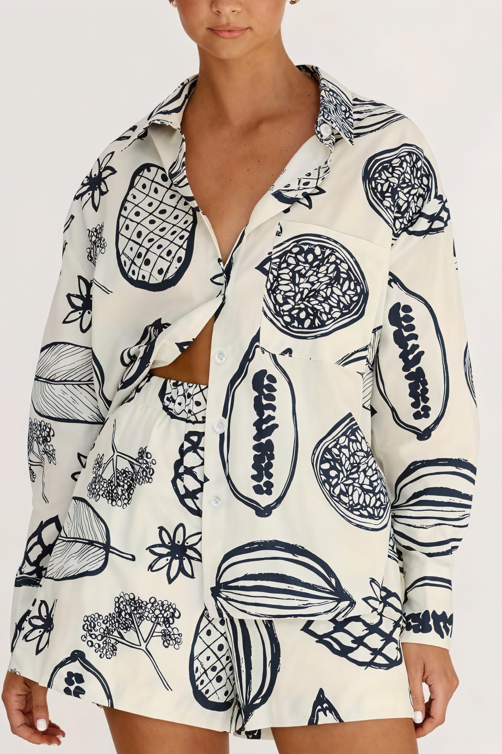 Conjunto de Dormir Estampado Botánico