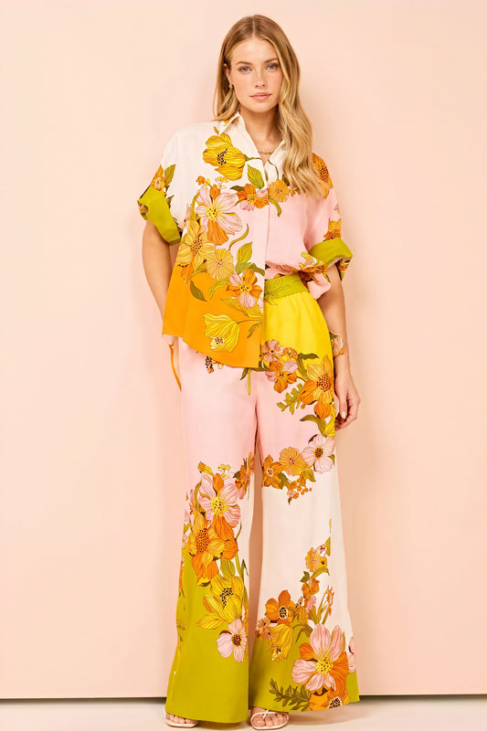 Conjunto Estampado Floral Vibrante