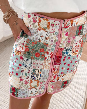 Chaqueta Patchwork Floral Estilo Bohemio Chic