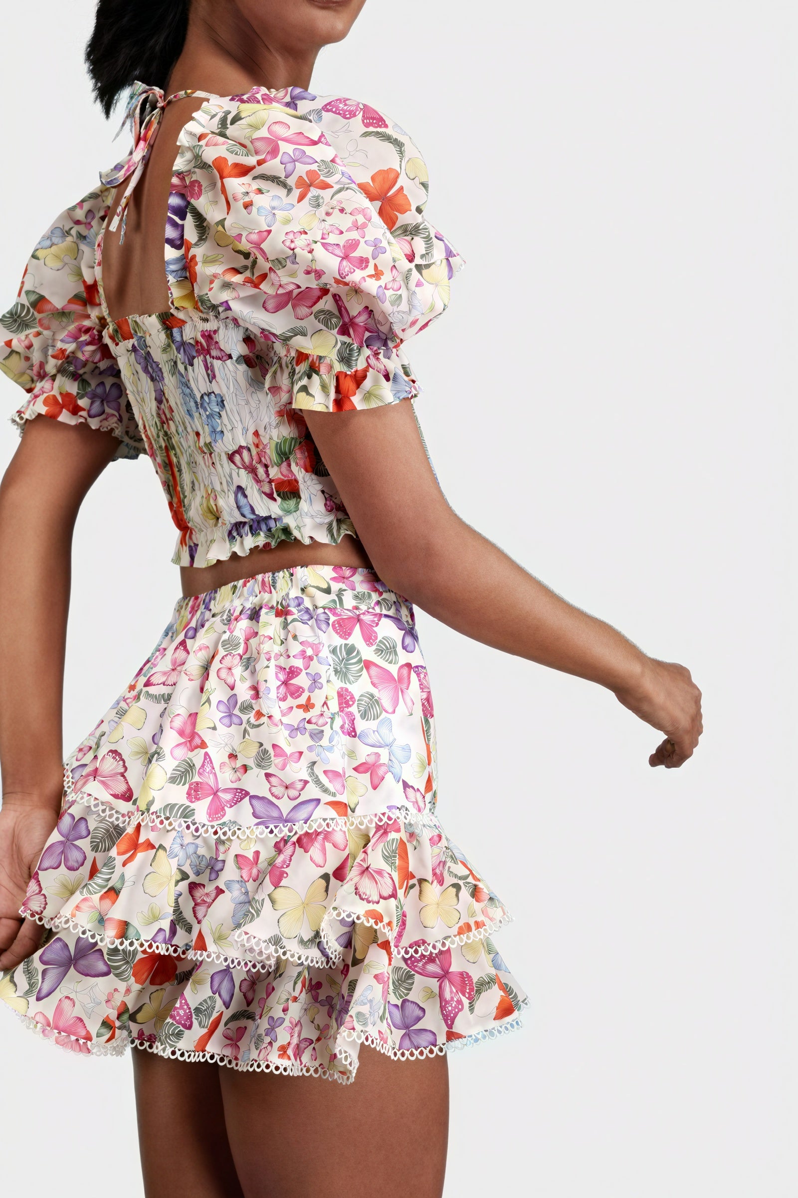 Conjunto Top y Falda Estampado Floral