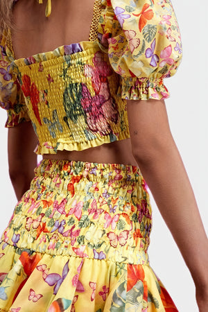 Conjunto Top y Falda Estampado Floral