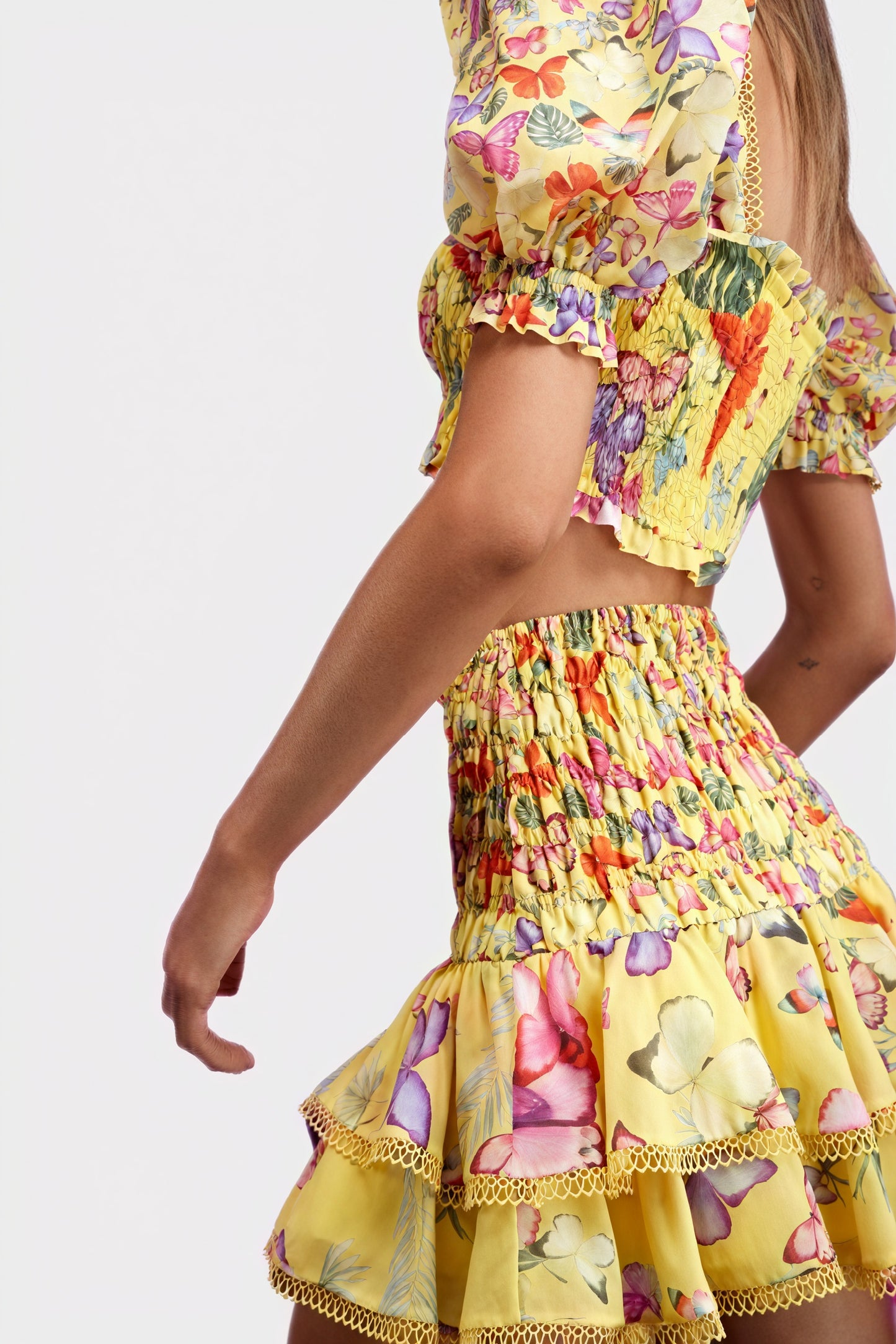 Conjunto Top y Falda Estampado Floral