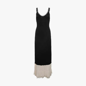Vestido Maxi Elegante con Detalles de Encaje