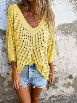 Top Tejido Calado Relaxed Fit