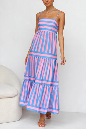 Vestido Maxi Rayas Verticales con Bolsillos
