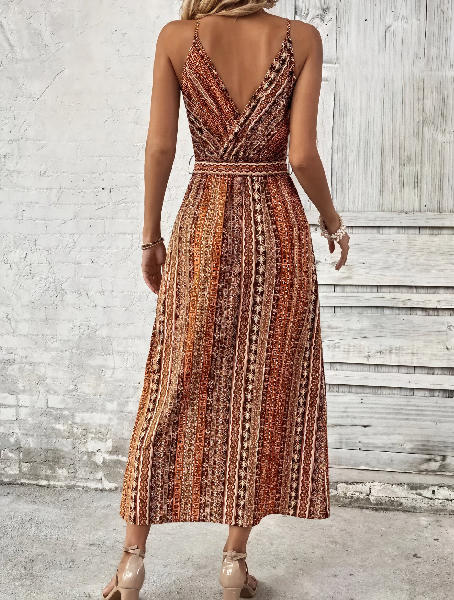 Vestido Maxi Bohemio con Cinturón