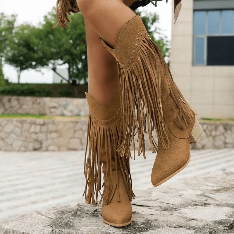 Botas Altas con Detalles Bohemios