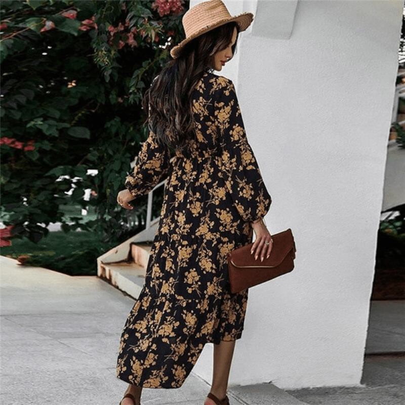 Vestido Bohemio con Escote en V