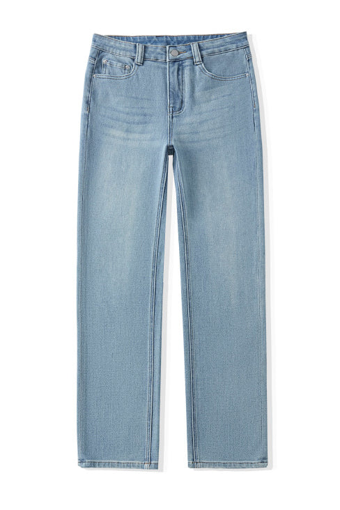 Top de Punto Acanalado y Jeans Tiro Alto