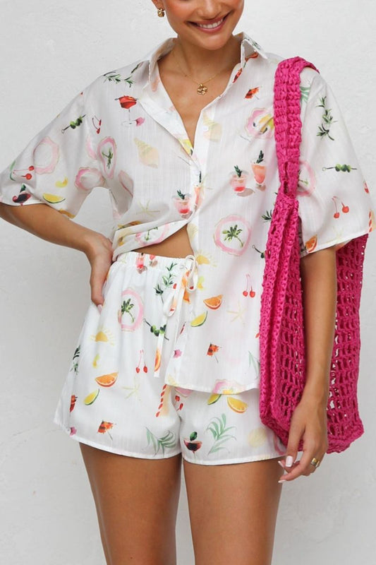 Conjunto de Pijama Estampado Vacaciones