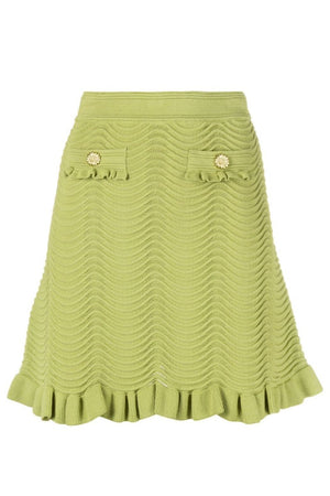 Conjunto Chic de Punto con Detalles Ruffle