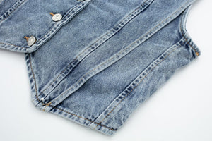 Chaleco Denim Estructurado - Diseño Contemporáneo
