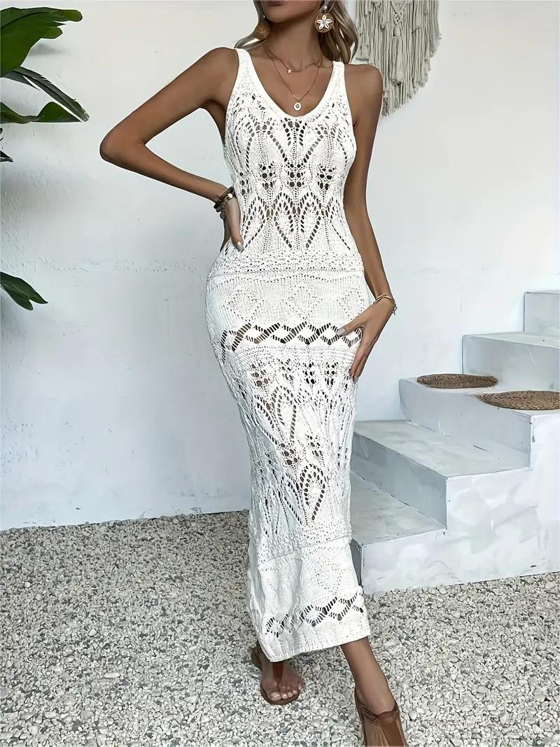 Vestido Maxi Tejido Calado
