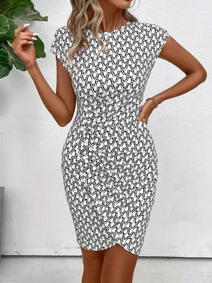 Vestido Bodycon Estampado Geométrico
