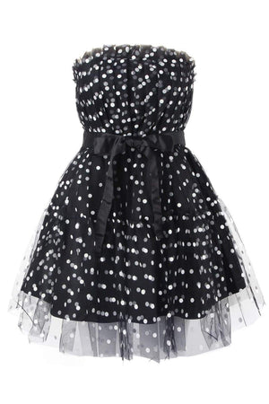Vestido Coqueto de Lunares con Lazada