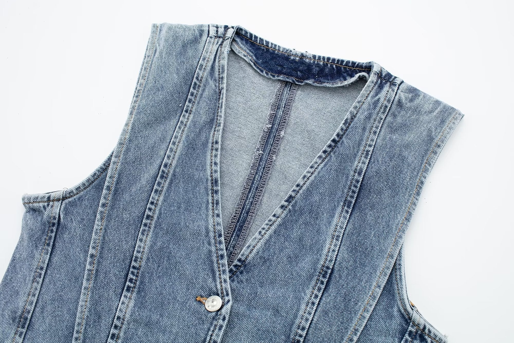 Chaleco Denim Estructurado - Diseño Contemporáneo