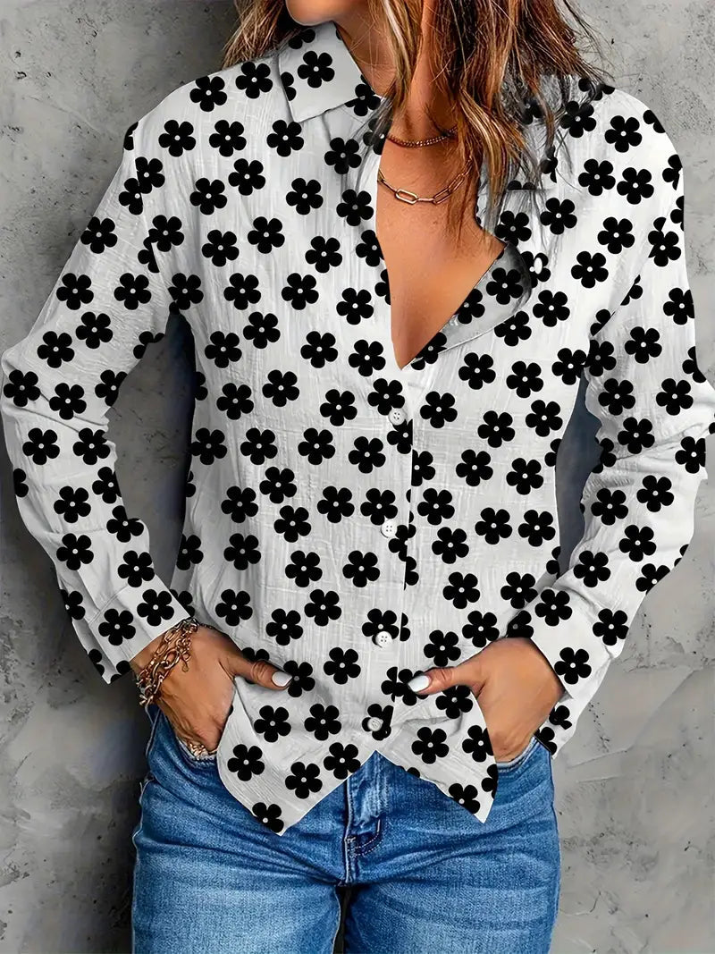 Blusa Casual con Diseño Floral
