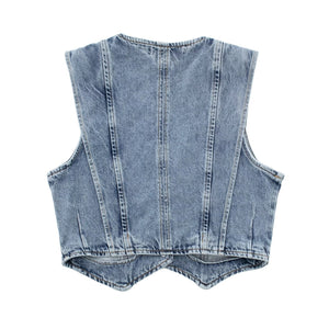 Chaleco Denim Estructurado - Diseño Contemporáneo