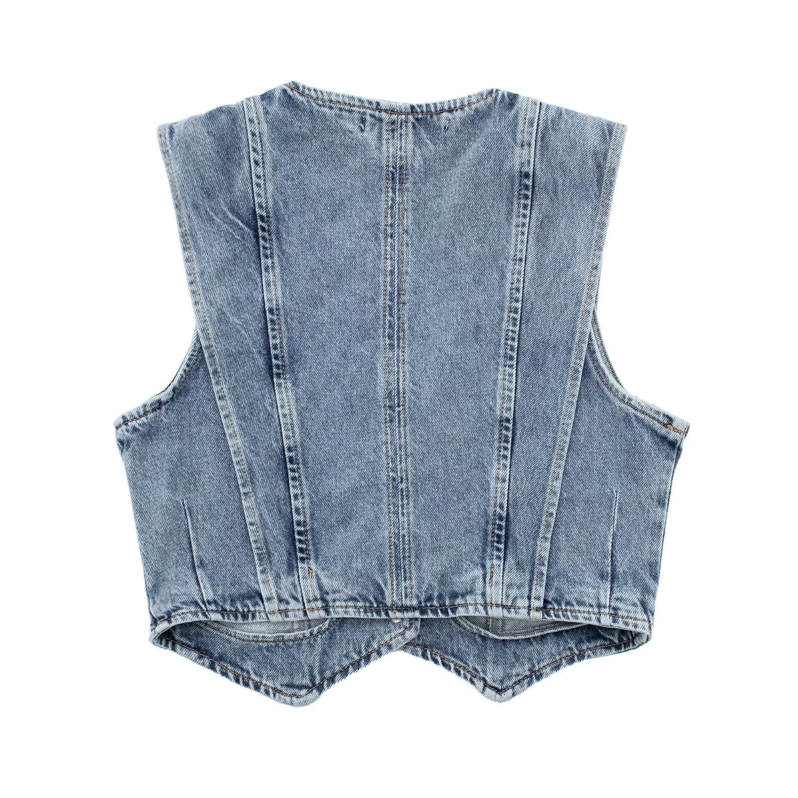 Chaleco Denim Estructurado - Diseño Contemporáneo