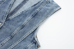 Chaleco Denim Estructurado - Diseño Contemporáneo