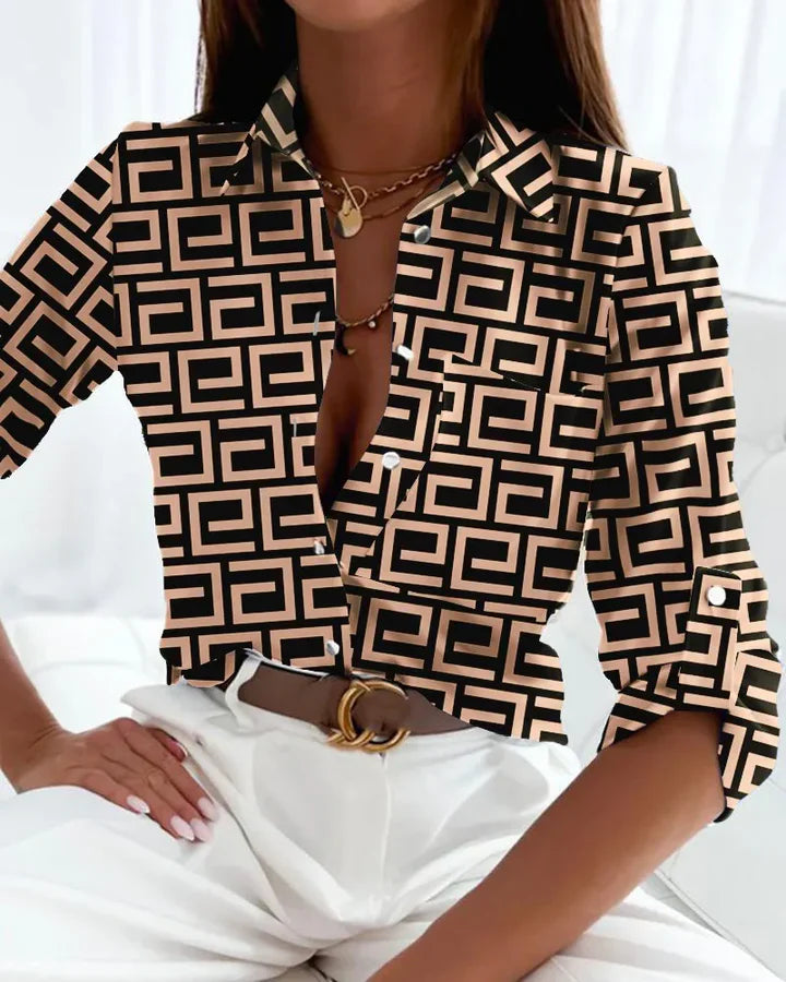 Camisa de rayas con estilo casual chic