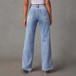 Jeans de Pierna Ancha de Estilo Casual