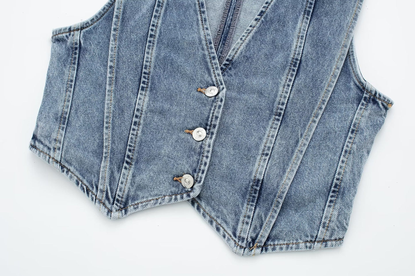 Chaleco Denim Estructurado - Diseño Contemporáneo