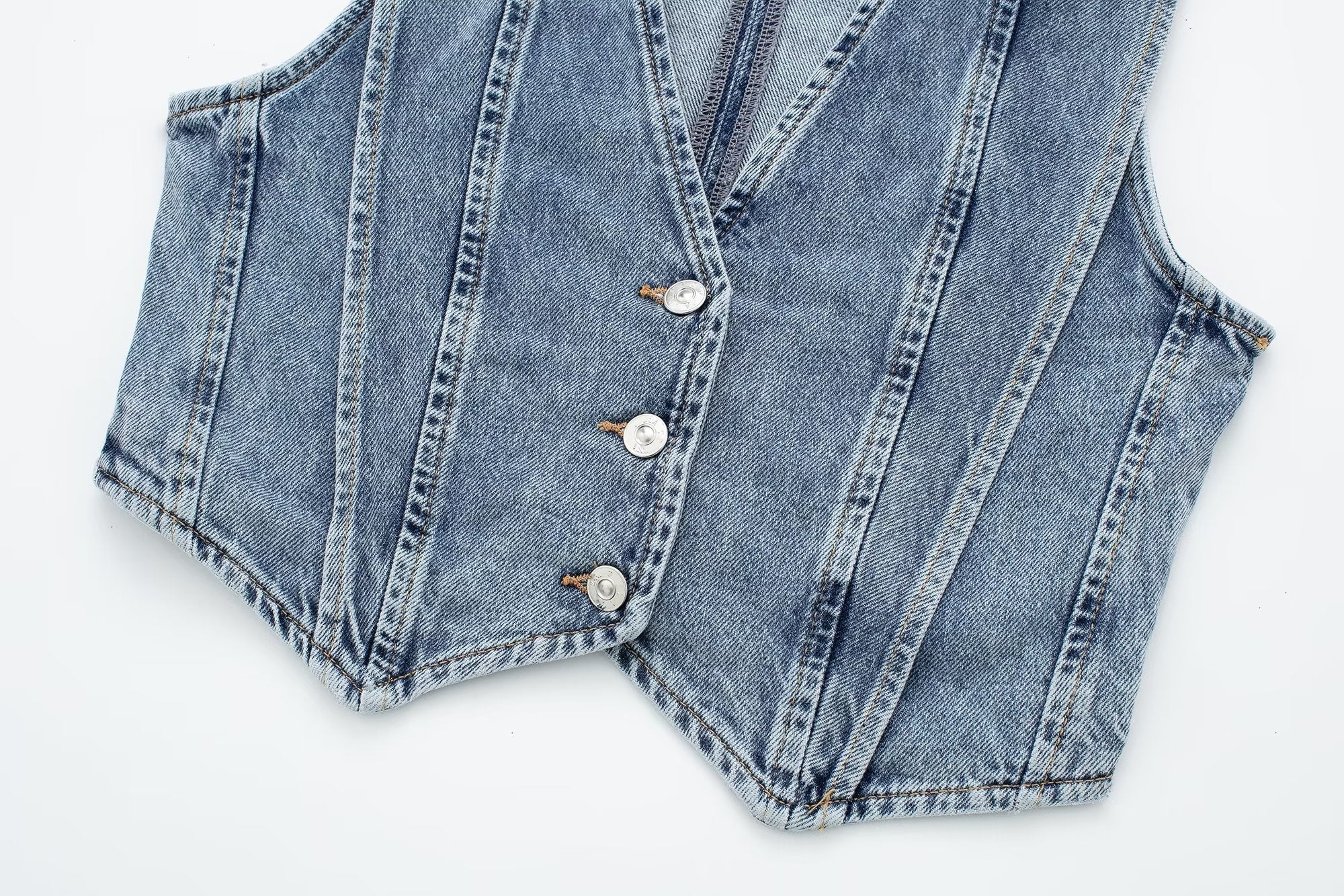 Chaleco Denim Estructurado - Diseño Contemporáneo