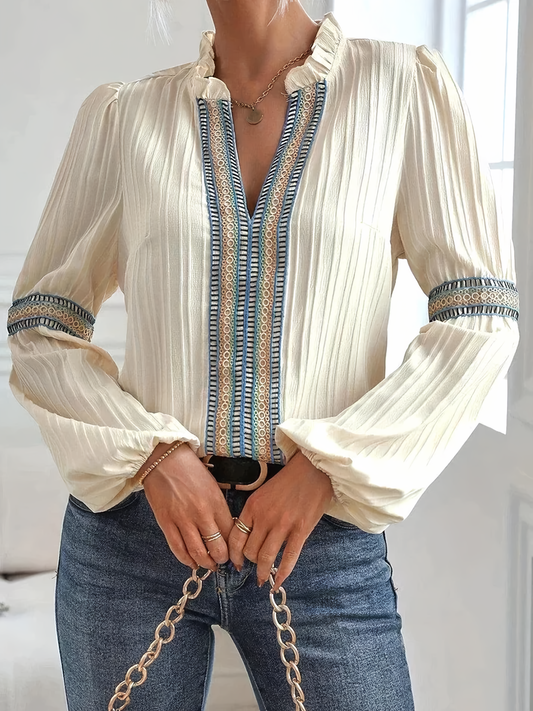 Blusa Texturizada con Bordado Detallado