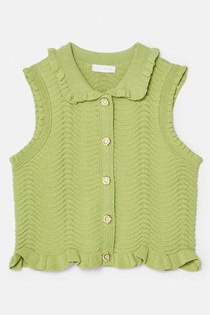 Conjunto Chic de Punto con Detalles Ruffle