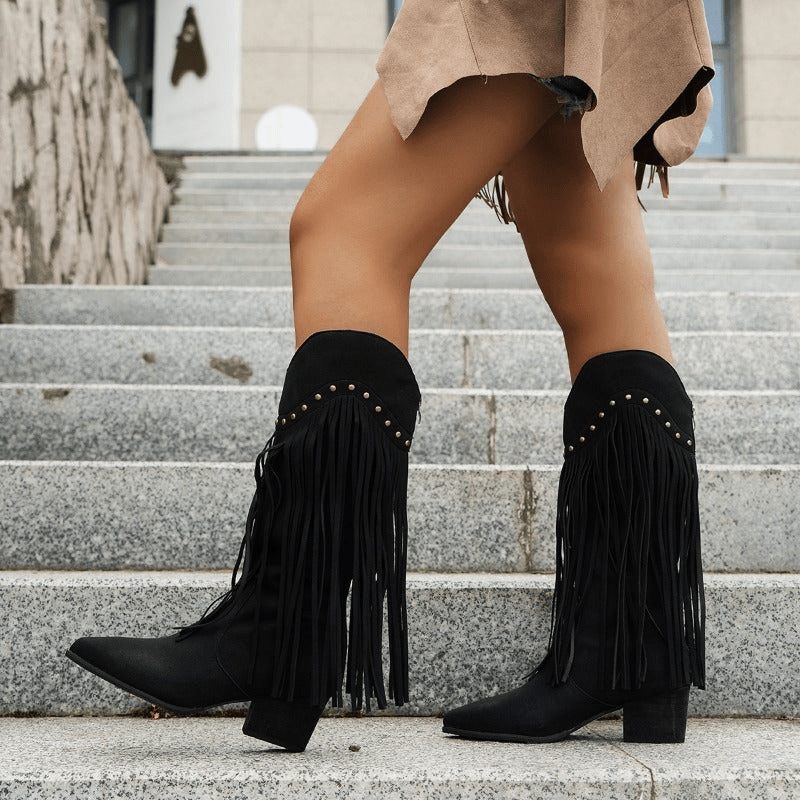 Botas Altas con Detalles Bohemios